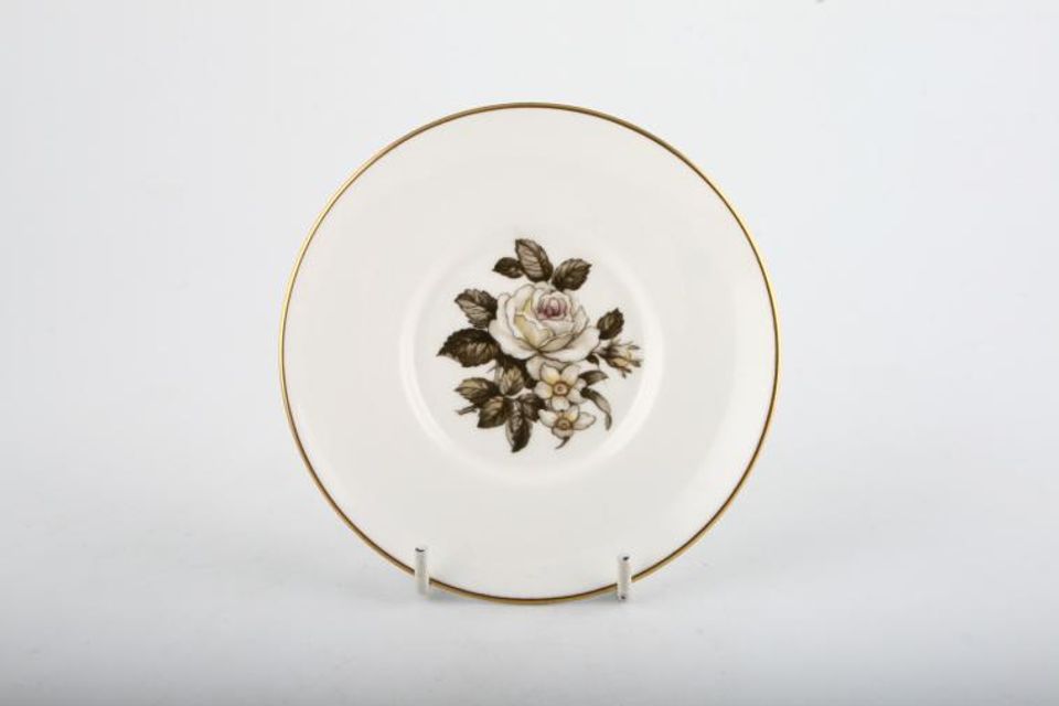 Royal Worcester Bernina Coffee Saucer For Cans. Pattern in well only 5"