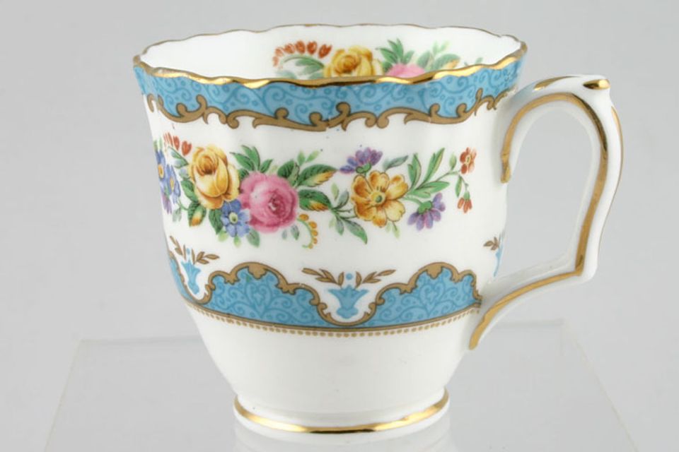 Crown Staffordshire Tunis - Blue Coffee Cup Pointed Handle 2 3/4" x 2 3/4"