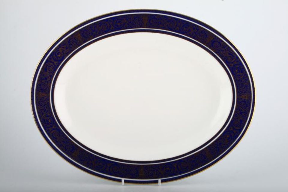 Royal Doulton Imperial Blue Oval Platter 13 1/2"