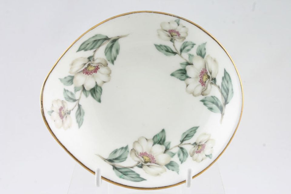 Crown Staffordshire Christmas Roses - Plain Edge Dish (Giftware) Oval scatter dish / Queensberry Tableware b/s 5" x 4 5/8"
