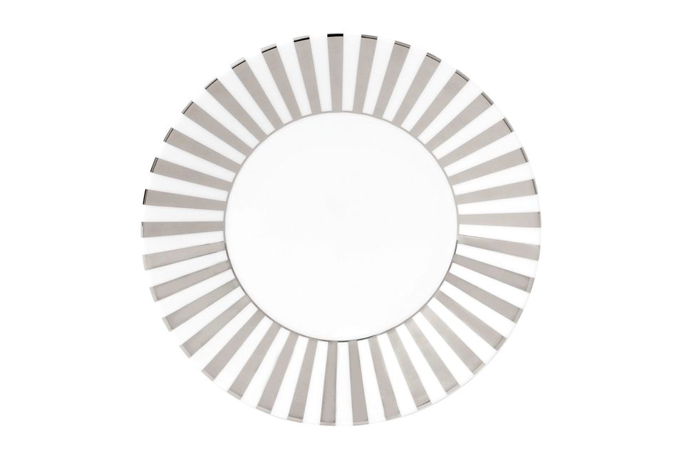 Jasper Conran for Wedgwood Platinum Breakfast / Lunch Plate Striped 23cm