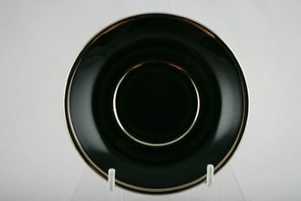 Wedgwood Laurel - silver edge Coffee Saucer Black 4 1/2"