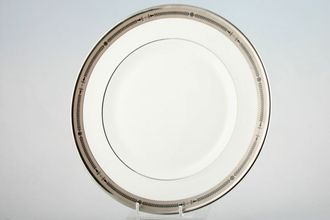Wedgwood Laurel - silver edge Dinner Plate Narrow Band 10 3/4"