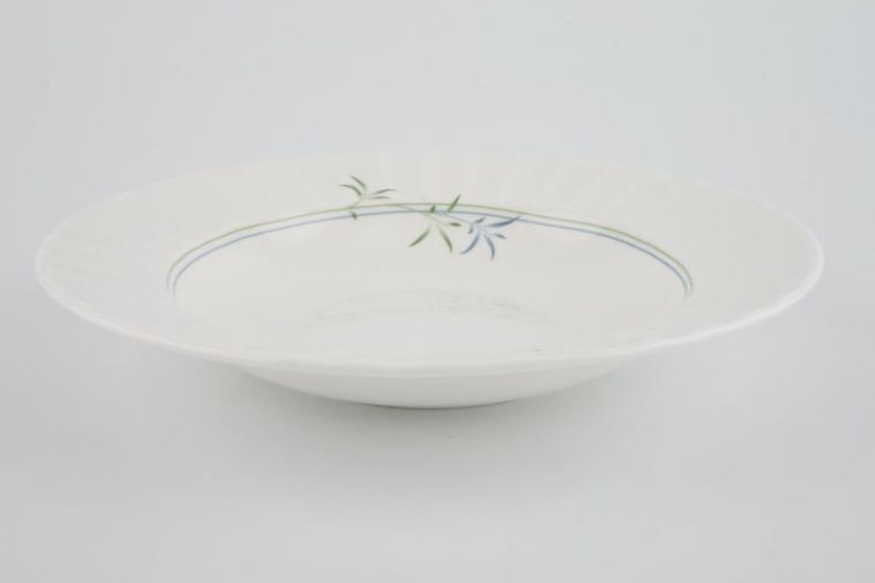 Royal Worcester Green Bamboo Rimmed Bowl 9 1/4"