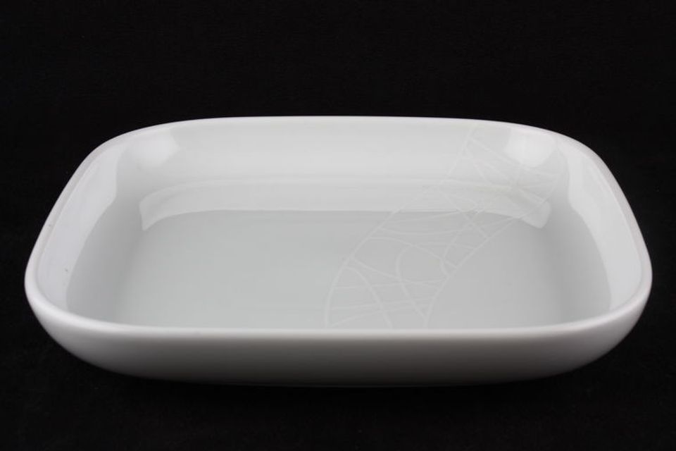 Royal Worcester Jamie Oliver - White Embossed Serving Dish Easy Entertaining - Square, Shallow 8 1/2" x 8 1/2"
