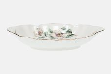Crown Staffordshire Christmas Roses - Wavy Edge Dish (Giftware) Oval Scalloped 6 3/4" x 4 1/2" thumb 1