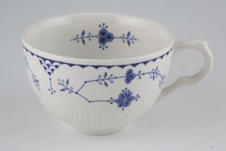 Furnivals Denmark - Blue Breakfast Cup Half fluted, Flower inside cup.large opening in handle 4" x 2 5/8"
