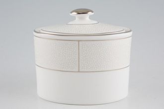 Sell Wedgwood Shagreen Sugar Bowl - Lidded (Tea) White - Platinum Edge 4" x 2 1/2"