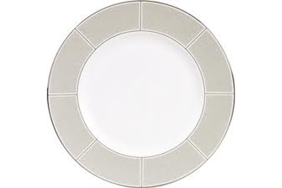 Wedgwood Shagreen Dinner Plate Jade - Platinum Edge 10 3/4"