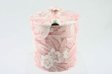 Burleigh Victorian Chintz - Pink Jam Pot + Lid 3 1/4" x 3 1/4" thumb 1