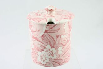 Burleigh Victorian Chintz - Pink Jam Pot + Lid 3 1/4" x 3 1/4"