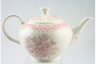 Burleigh Polka Dot And Rose - Pink Teapot 1 1/2pt