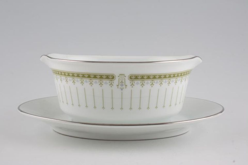 Noritake Greenpoint Sauce Boat and Stand Fixed