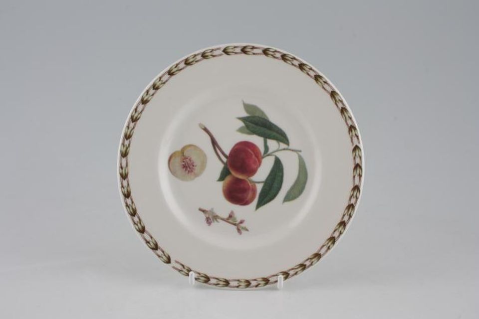 Queens Hookers Fruit Tea / Side Plate Peach - Flat Rim 6 3/8"