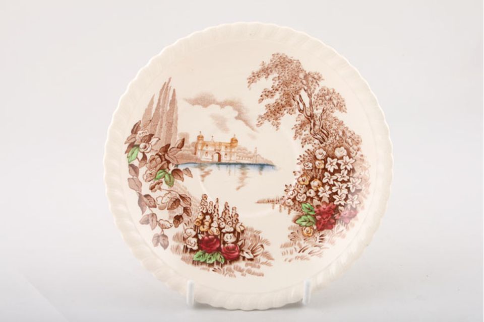 Johnson Brothers Castle on the Lake - Brown Tea Saucer 5 3/4"