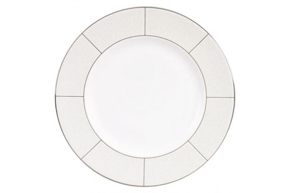 Wedgwood Shagreen Salad/Dessert Plate White - Platinum Edge 8"