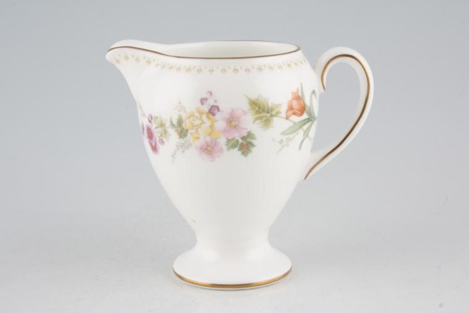 Wedgwood Mirabelle R4537 Cream Jug Tall.Gold line each side of handle 1/3pt