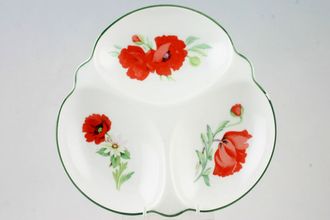 Royal Worcester Poppies Serving Dish Triple dish - large flowers