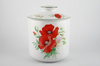 Royal Worcester Poppies Biscuit Jar + Lid 7 1/4"