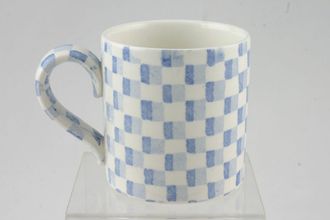 Burleigh Chequers Mug Blue 3" x 3 1/4"