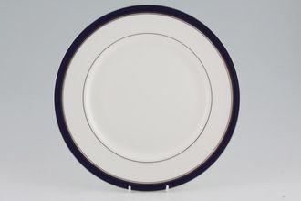 Royal Worcester Howard - Cobalt Blue - silver rim Dinner Plate Made in England 10 5/8"