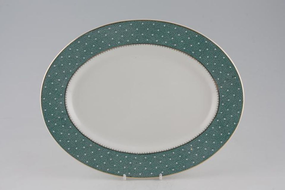 Ridgway Conway - Green Oval Platter 12"