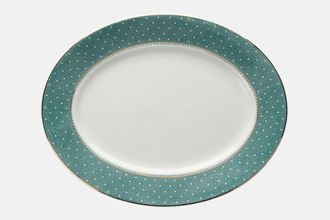 Sell Ridgway Conway - Green Oval Platter 13 3/4"