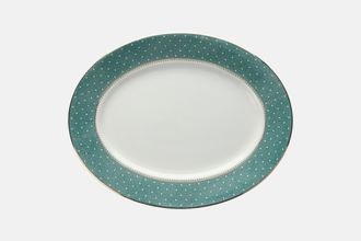 Ridgway Conway - Green Oval Platter 13 3/4"