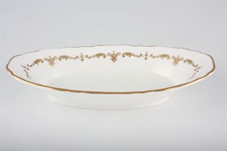 Royal Worcester Gold Chantilly Pickle Dish 8"