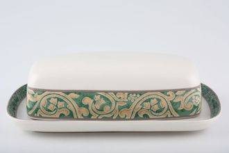 Sell BHS Valencia - Green Butter Dish + Lid Oblong 8" x 4 1/2"