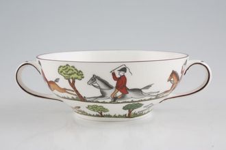 Sell Crown Staffordshire Hunting Scene Soup Cup 2 handles