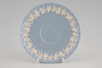 Sell Wedgwood Queen's Ware - White Vine on Blue - Shell Edge Coffee Saucer 5 1/4"