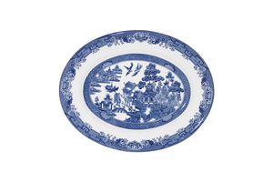 Churchill Blue Willow Oval Platter