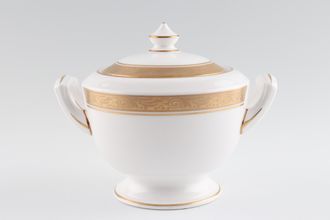 Royal Worcester Davenham - Gold Edge Sugar Bowl - Lidded (Tea)