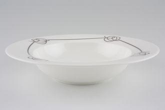 Royal Doulton Fusion - Flirtation - Silver Rimmed Bowl Accent soup/ 4 Swirl and Line 8 3/4"