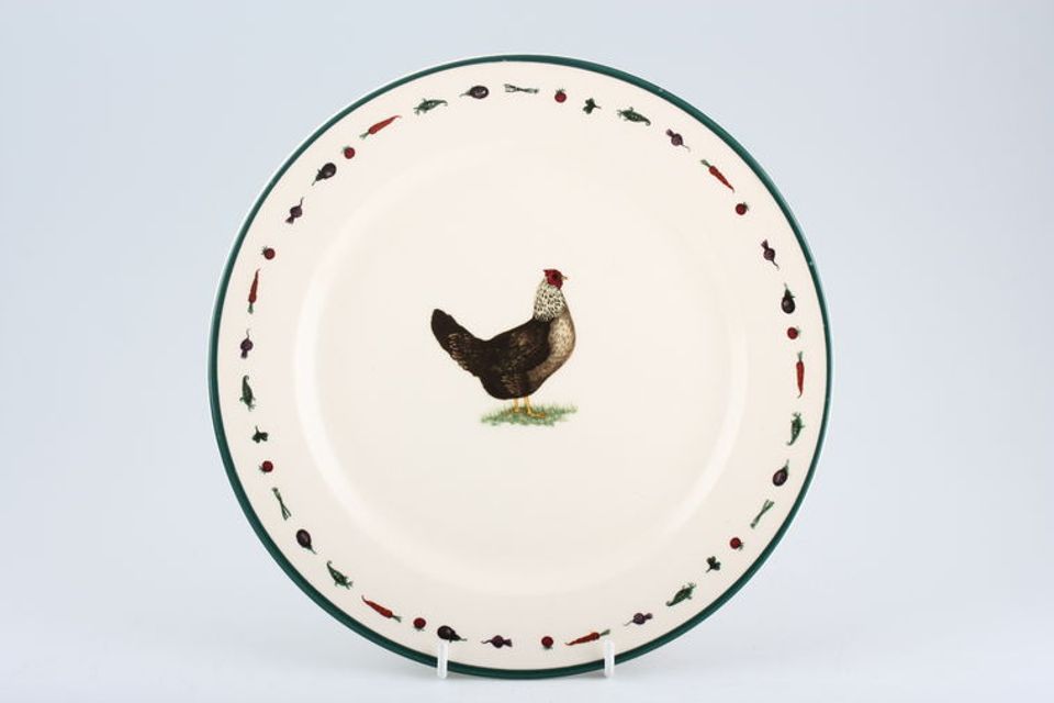Cloverleaf Farm Animals Dinner Plate Hen and Vegetables 10 3/8"