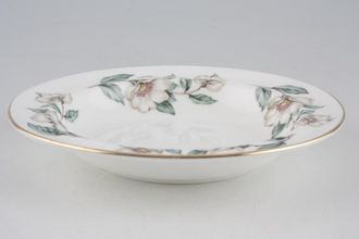 Sell Crown Staffordshire Christmas Roses - Plain Edge Fruit Saucer Rimmed - flowers clockwise 6 1/8"