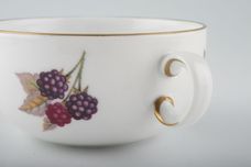 Royal Worcester Evesham - Gold Edge Soup Cup 2 handles - gold line on side of handle thumb 2