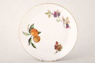 Royal Worcester Evesham - Gold Edge Cake Plate or Lunch Plate. Coupe shape.. Pattern may vary 9 1/8"