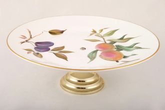 Royal Worcester Evesham - Gold Edge Cake Stand Footed - Gold 9 1/2"