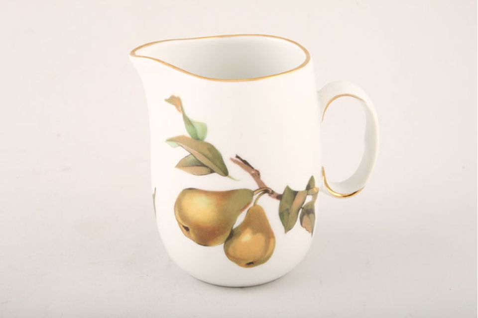 Royal Worcester Evesham - Gold Edge Milk Jug Severn - Pear. Gold on side of handle 1/2pt
