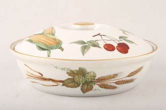 Royal Worcester Evesham - Gold Edge Casserole Dish + Lid Round covered low dish, no handles 1 1/2pt