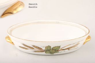 Royal Worcester Evesham - Gold Edge Casserole Dish Base Only Round, Shape 22, Size 3, Smooth handles, Knob on the lid 1 1/2pt