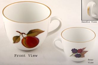Sell Royal Worcester Evesham - Gold Edge Coffee Cup Gold line in the centre of the handle 2 3/4" x 2 1/4"
