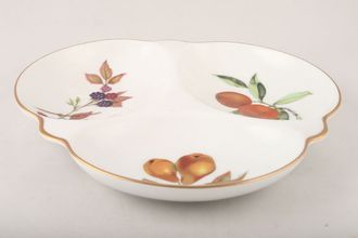 Royal Worcester Evesham - Gold Edge Serving Dish Triple dish- Fruits can Vary 9 1/2"
