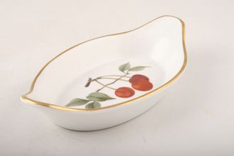 Sell Royal Worcester Evesham - Gold Edge Entrée Oval, Eared, Cherries 7"