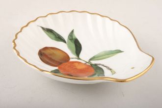 Royal Worcester Evesham - Gold Edge Dish (Giftware) Individual Scallop Shell / Shallow - Oranges. Shape 52 Size 3 4 3/4"