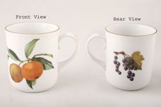 Royal Worcester Evesham - Gold Edge Mug Oranges and Blackcurrants - check handle shape. 3 1/8" x 3 1/2" thumb 2
