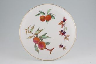 Royal Worcester Evesham - Gold Edge Gateau Plate Peach, orange, blackberries 11"