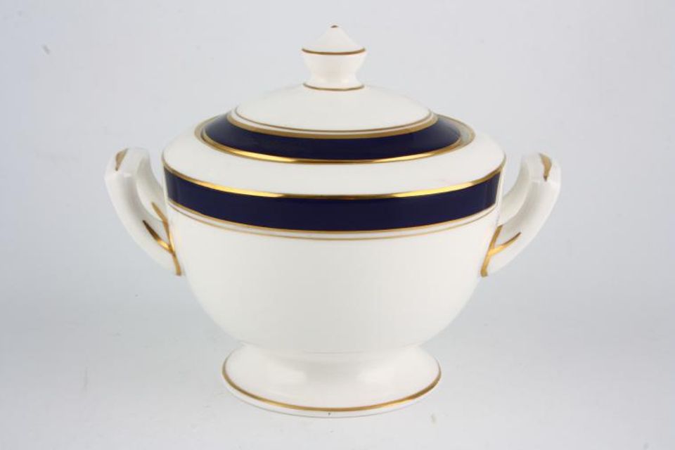 Royal Worcester Howard - Cobalt Blue - gold rim Sugar Bowl - Lidded (Tea)